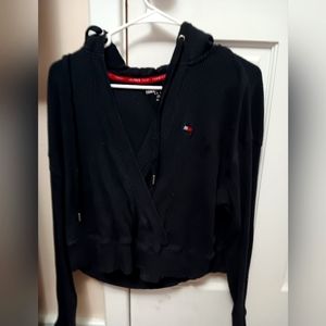 Tommy Hilfiger crop top sweater size extra large with hoodie